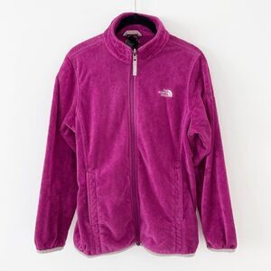 The North Face Fleece Jacket Full Zip Lightweight Girls Size XL Pink Full Zip